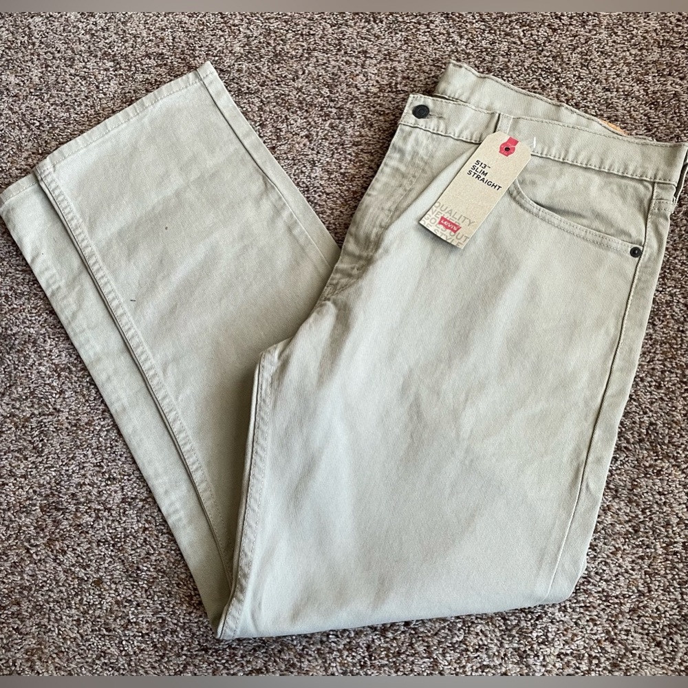 Levi’s 513 slim straight khaki jeans